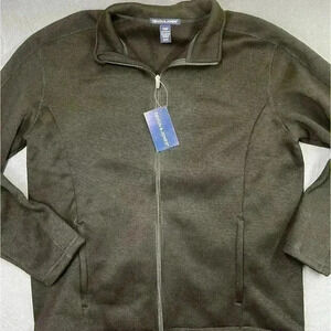 Devin & Jones Black Jacket Men’s 2XL zipper Stretch medium weight Comy NWT fall